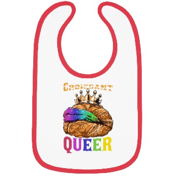 Discover Croissant Queer French Pastry Funny LGBTQ Bibs
