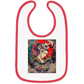 Discover Fusion Enigma - Skull, Wolf And Butterfly Bibs