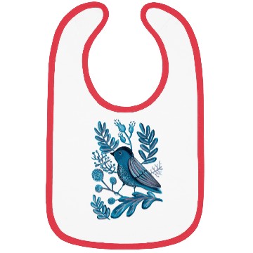 Discover Folk Blue Bird Bibs