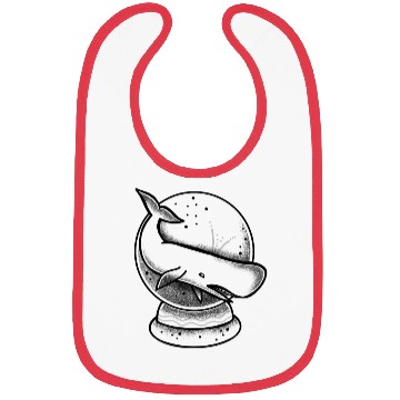 Discover Tattoo Blue Whale on a Snow Globe Bibs