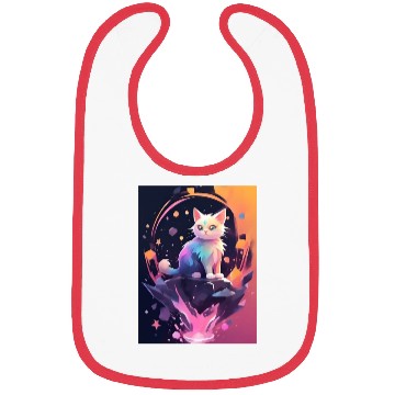 Discover Cute Crystal Fantasy Cat Design Bibs