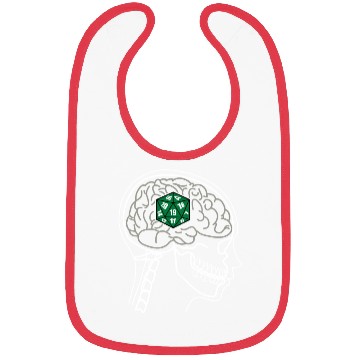 Discover TABLETOP GAMING DICE ON BRAIN X-RAY DESIGN Bibs