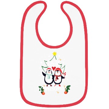 Discover Penguins First Christmas Newborn Bibs