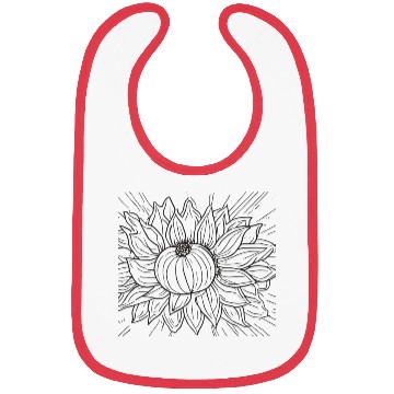 Discover Summer Bliss: Peach and Sunflower Delight Bibs