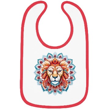 Discover Lion Colored Mandala Art Bibs