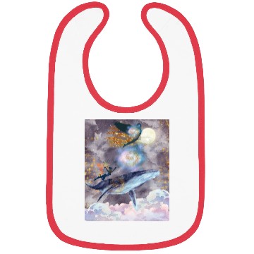 Discover Whale's Celestial Journey Bibs