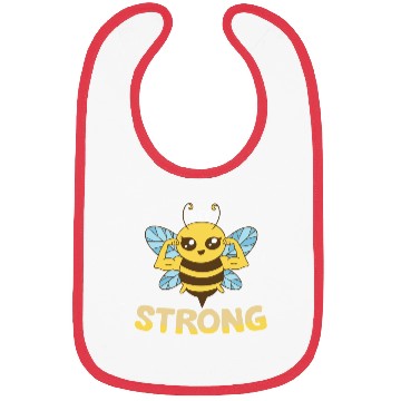 Discover Bee Strong Women Cute Bee Graphic Bibs