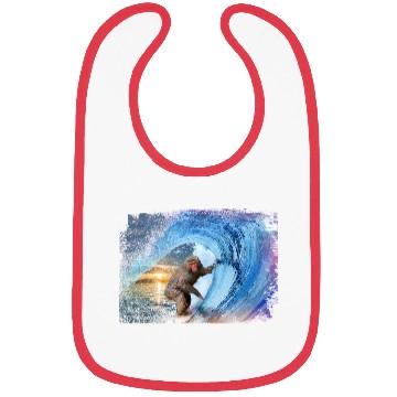 Discover surfer monkey Bibs