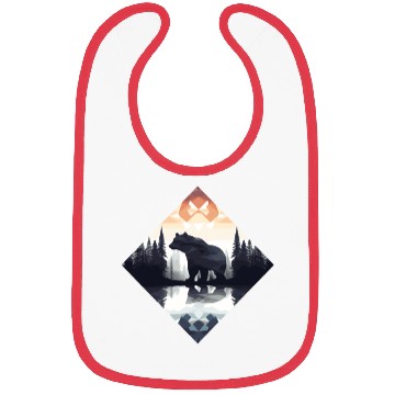 Discover Abstract bear in the mountains Bibs