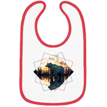 Discover Abstract bear in the mountains Bibs