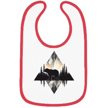 Discover Abstract bear in the mountains Bibs