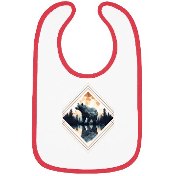 Discover Abstract bear in the mountains Bibs