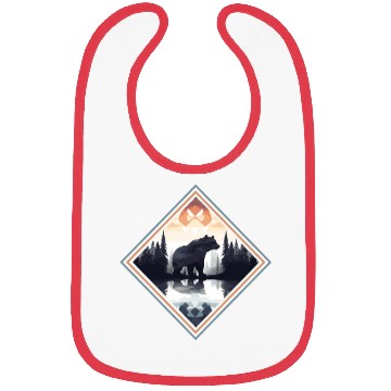 Discover Abstract bear in the mountains Bibs