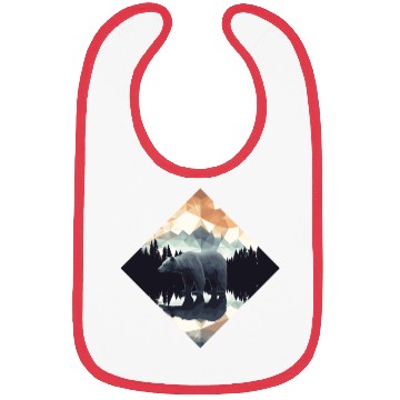 Discover Abstract bear in the mountains Bibs