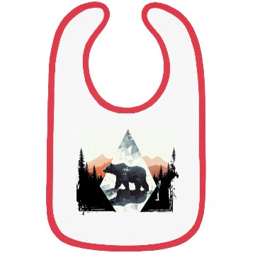 Discover Abstract bear in the mountains Bibs
