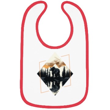Discover Abstract bear in the mountains Bibs