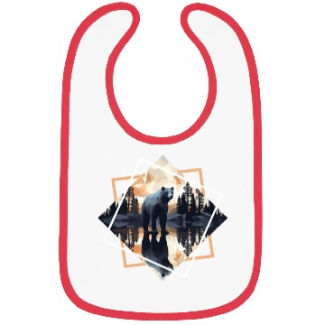 Discover Abstract bear in the mountains Bibs