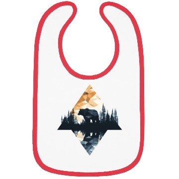 Discover Abstract bear in the mountains Bibs