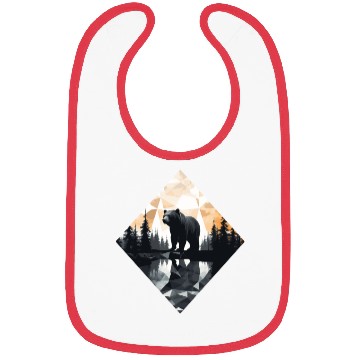 Discover Abstract bear in the mountains Bibs