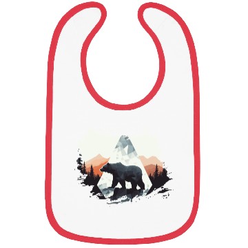 Discover Abstract bear in the mountains Bibs