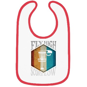 Discover Fly high score low - funny disc golf design Bibs