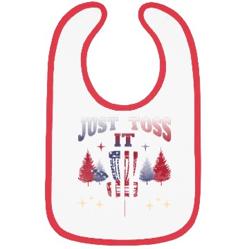 Discover Just Toss It - american flag disc golf basket Bibs