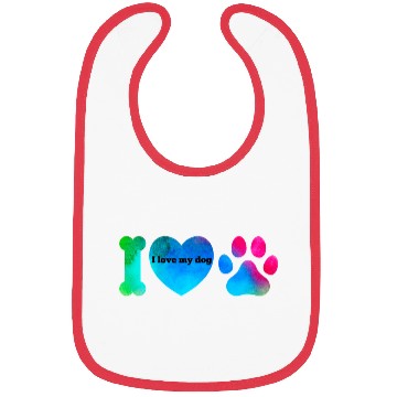 Discover I love my dog Bibs
