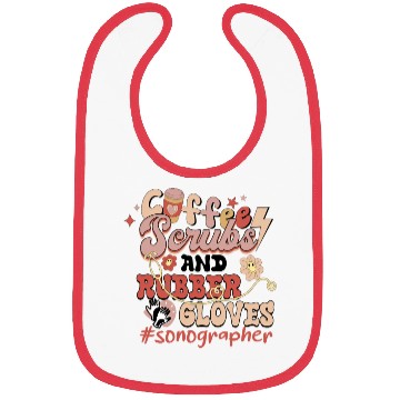 Discover Coffee Scrubs and Rubber Gloves Sonographer Bibs