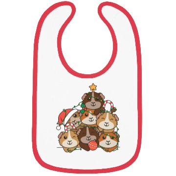 Discover Guinea Pig Christmas Tree Funny Animal Bibs