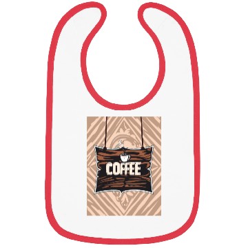 Discover Coffee Time Under The Rustic Coffee Sign Bibs