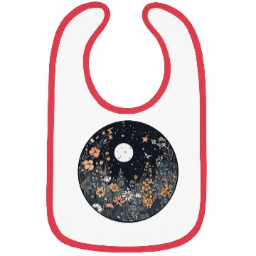 Discover Midnight Sky Aesthetic Meadow Flower Garden Graphi Bibs