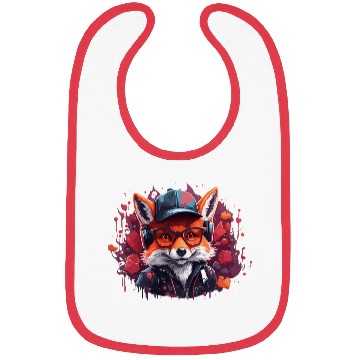 Discover wolf animal art I cool cute wolf Bibs