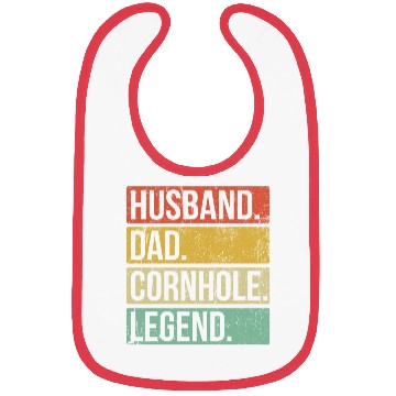 Discover Cornhole Vintage Husband Dad Legend Bibs