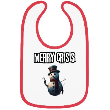Discover merry crisis, snowman, humorous, merry christmas Bibs