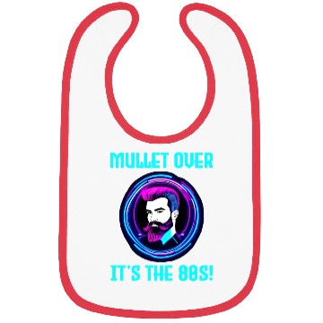 Discover Neon Retro Barber Shop Sign 80s Style Mullet Hair Bibs