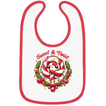Discover Sweet And Twist Candy Cane Bibs