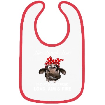 Discover Live Laugh Love Cow Farmer Bibs