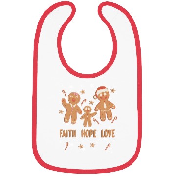 Discover Gingerbread Man Faith Hope Love Religious Bibs