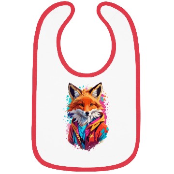 Discover wolf animal art I cool cute wolf Bibs