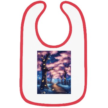 Discover Fireflies In Cherry Blossom Trees Bibs