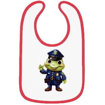 Discover Police frog Bibs