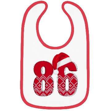 Discover 86 Christmas Years - Number Eighty Six Bibs