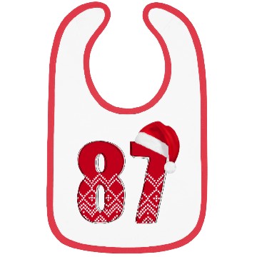 Discover Age 87 - Congrats Christmas Number Eighty Seven Bibs
