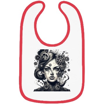 Discover Robot Woman Bibs