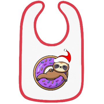 Discover Sloth and Donut Christmas Bibs