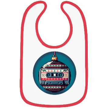 Discover Retro Cassette Tape Christmas Ornament Bibs