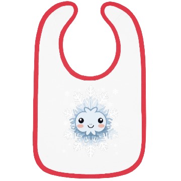 Discover Cute Funny Snowflake Snow Winter Kawaii Gift Bibs