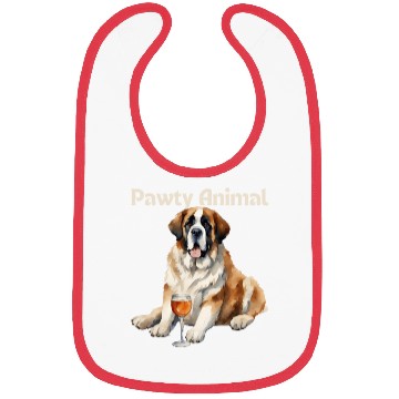 Discover Saint Bernard Dog Pawty Animal Bibs
