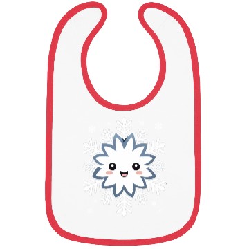 Discover Cute Funny Snowflake Snow Winter Kawaii Gift Bibs