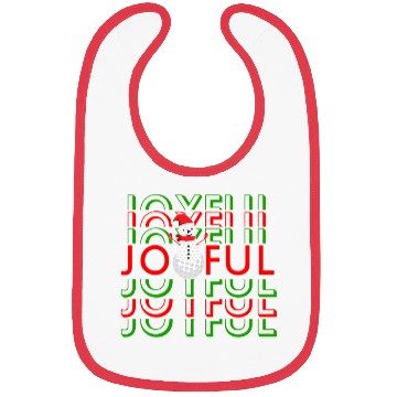 Discover Golf Christmas Snowman Joyful Golf Lover Bibs